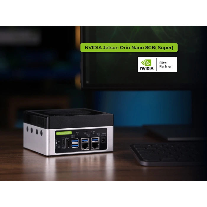Seeed Studio reComputer Super J3010 - Advanced Edge AI Computer with NVIDIA® Jetson™ Orin™ Nano 4GB white background product image