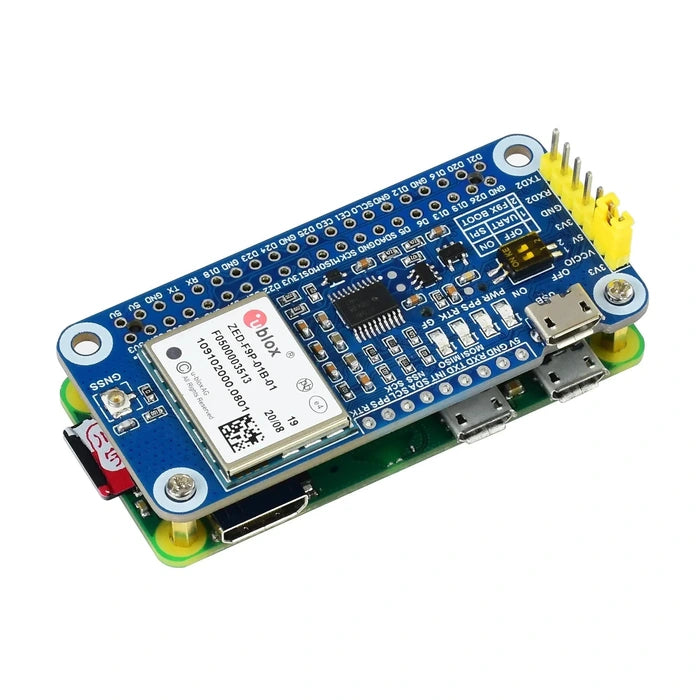 Waveshare ZED-F9P GPS-RTK HAT for Raspberry Pi Centimeter Level Accuracy white background product image