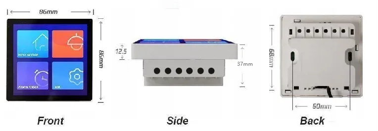 WT32S3-86S touch display screen with temp and humidity sensor - OpenELAB