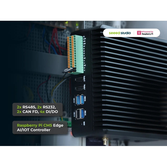 Seeed Studio reComputer Industrial R2135-10 Raspberry Pi Edge AI/IOT Controller white background product image