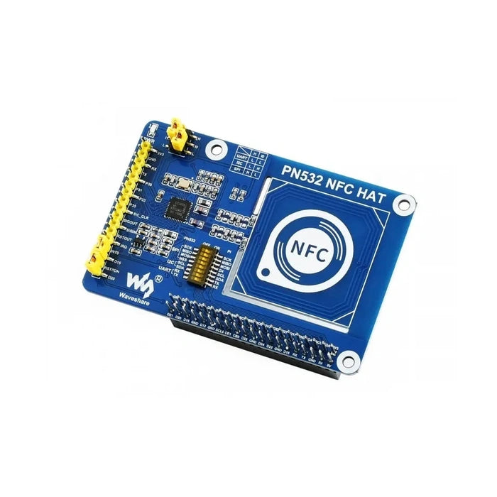 Waveshare PN532 NFC HAT white background front perspective image