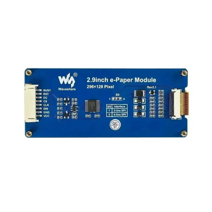 Waveshare 2.9 inch E-Ink Display 296x128 E-Paper white background product image