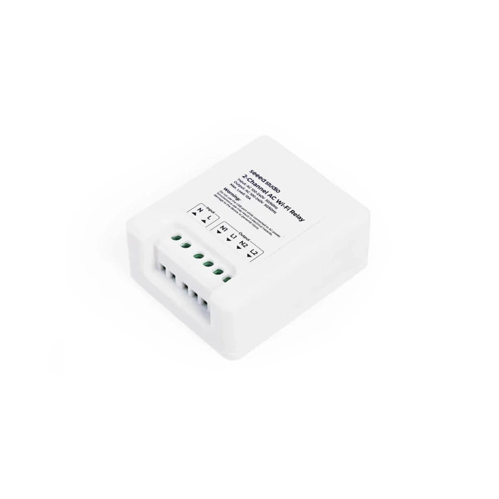 Seeed Studio XIAO 2-Channel Wi-Fi AC Relay white background angled product image