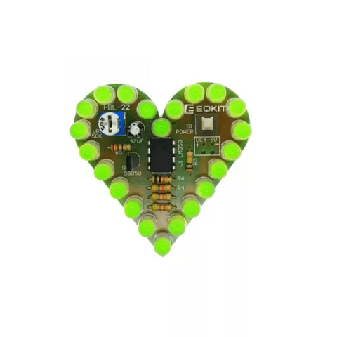 Electronic DIY Heart Shape Breathing Light Kit for Beginners