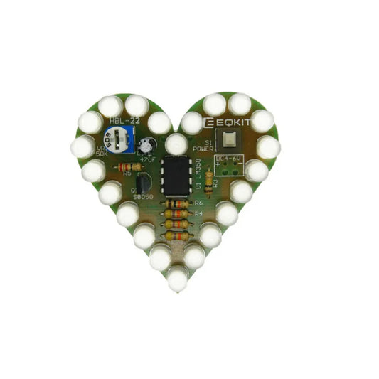 Electronic DIY Heart Shape Breathing Light Kit for Beginners