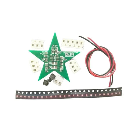 Kit de soldadura electrónica DIY en forma de estrella con luz respiratoria