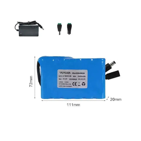 24V lithium battery s Full Capacity 2600mAh 6 series