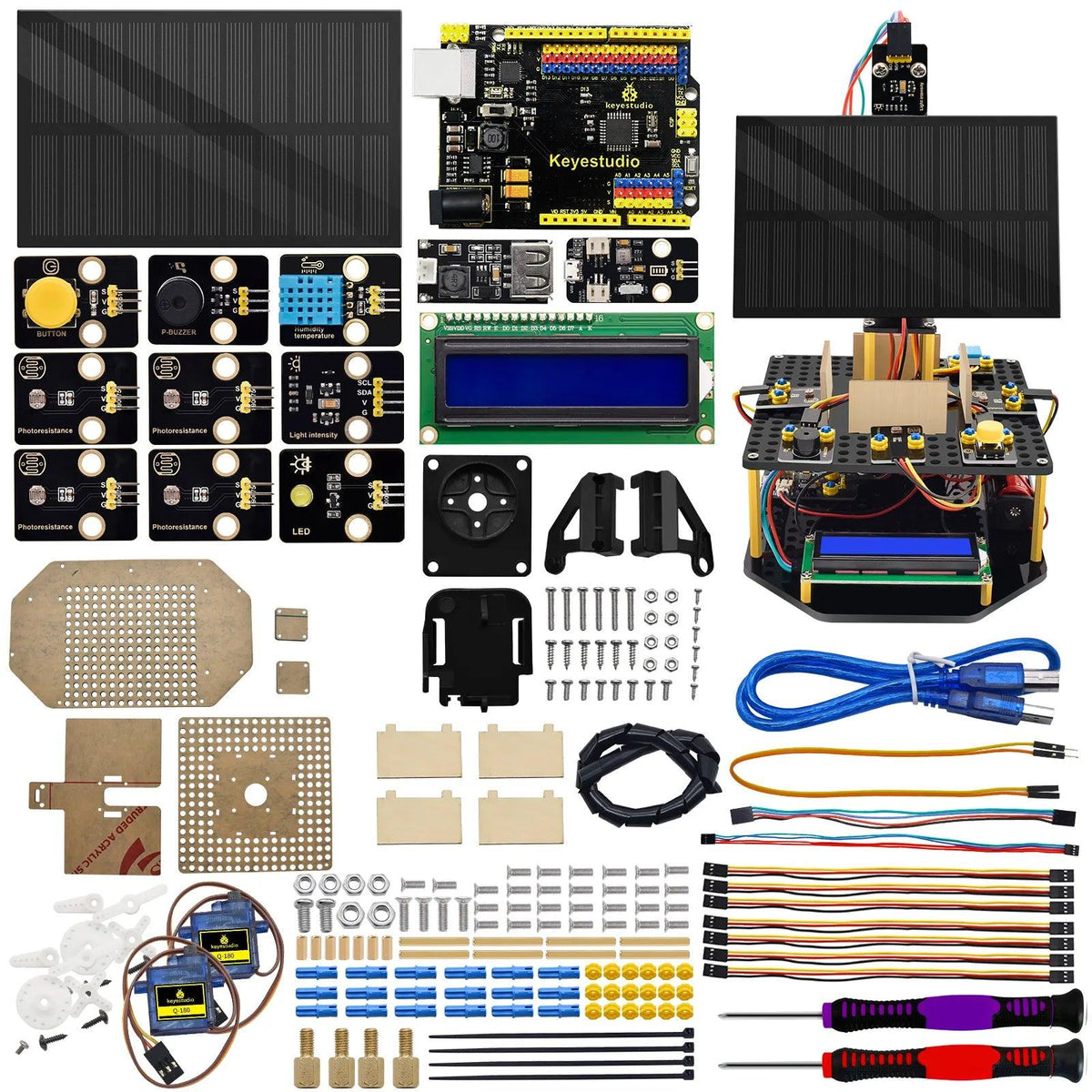 Keyestudio Acrylic Smart Solar Tracker System Tracking Starter Kit - OpenELAB