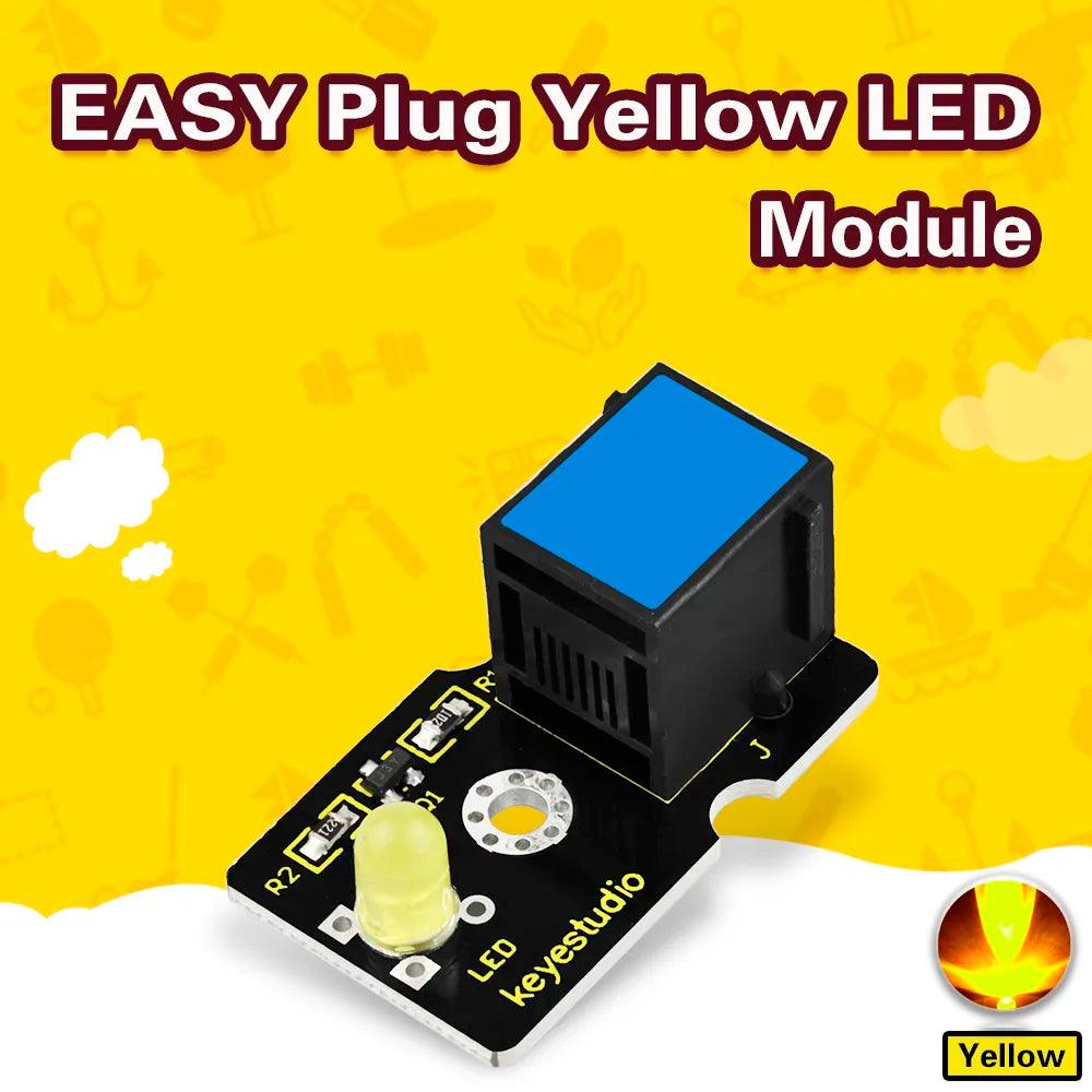 Keyestudio EASY PLUG RJ11 Yellow LED Module - OpenELAB