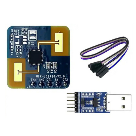 HLK-LD2420 24Ghz human body micro motion sensing detection radar sensor module HLK-LD2410 low cost solution