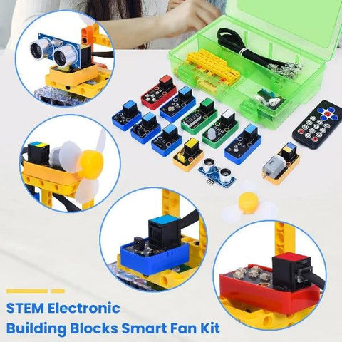 Kidsbits STEM Electronic Building Blocks Smart Fan Programmable Starter Kit