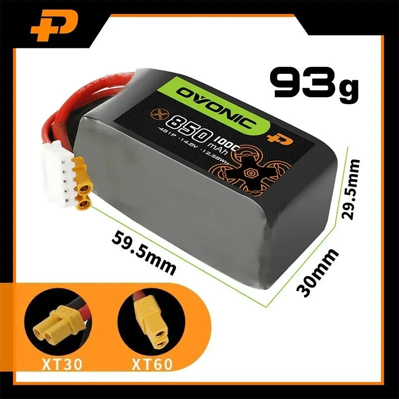 2Pcs OVONIC 3S 4S 6S Lipo Battery For RC FPV - OpenELAB