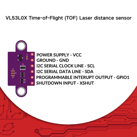 VL53L0X Time-of-Flight (TOF) Laser distance sensor - OpenELAB