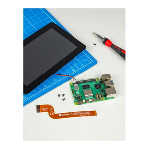 Raspberry Pi Touch Display 2 white background front angled image