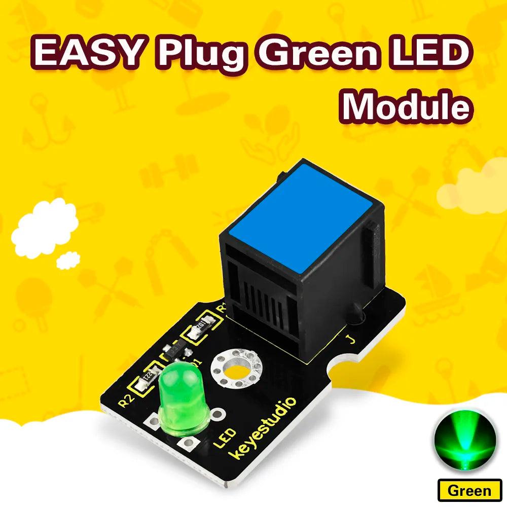 Keyestudio EASY PLUG RJ11 Green LED Module - OpenELAB