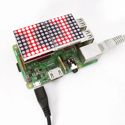 Certificación CE Raspberry Pi 16*8 LED Matrix Shield