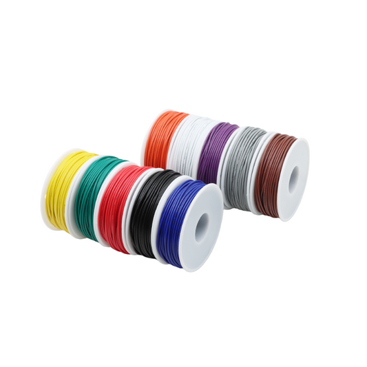 Cable eléctrico de silicona 16AWG - 5 colores, 5 rollos de 25 metros por caja