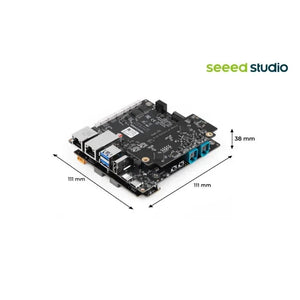 Seeed Studio reComputer Mini J501 Carrier Board for Jetson AGX Orin white background rear product image