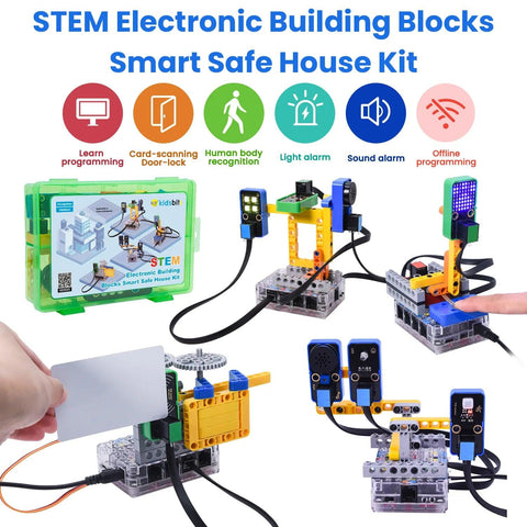 Kidsbits STEM Blocchi elettronici Starter kit sensore casa sicura intelligente