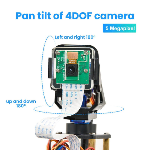 Kit de robot de coche inteligente Raspberry Pi+Módulo de cámara de 5 megapíxeles