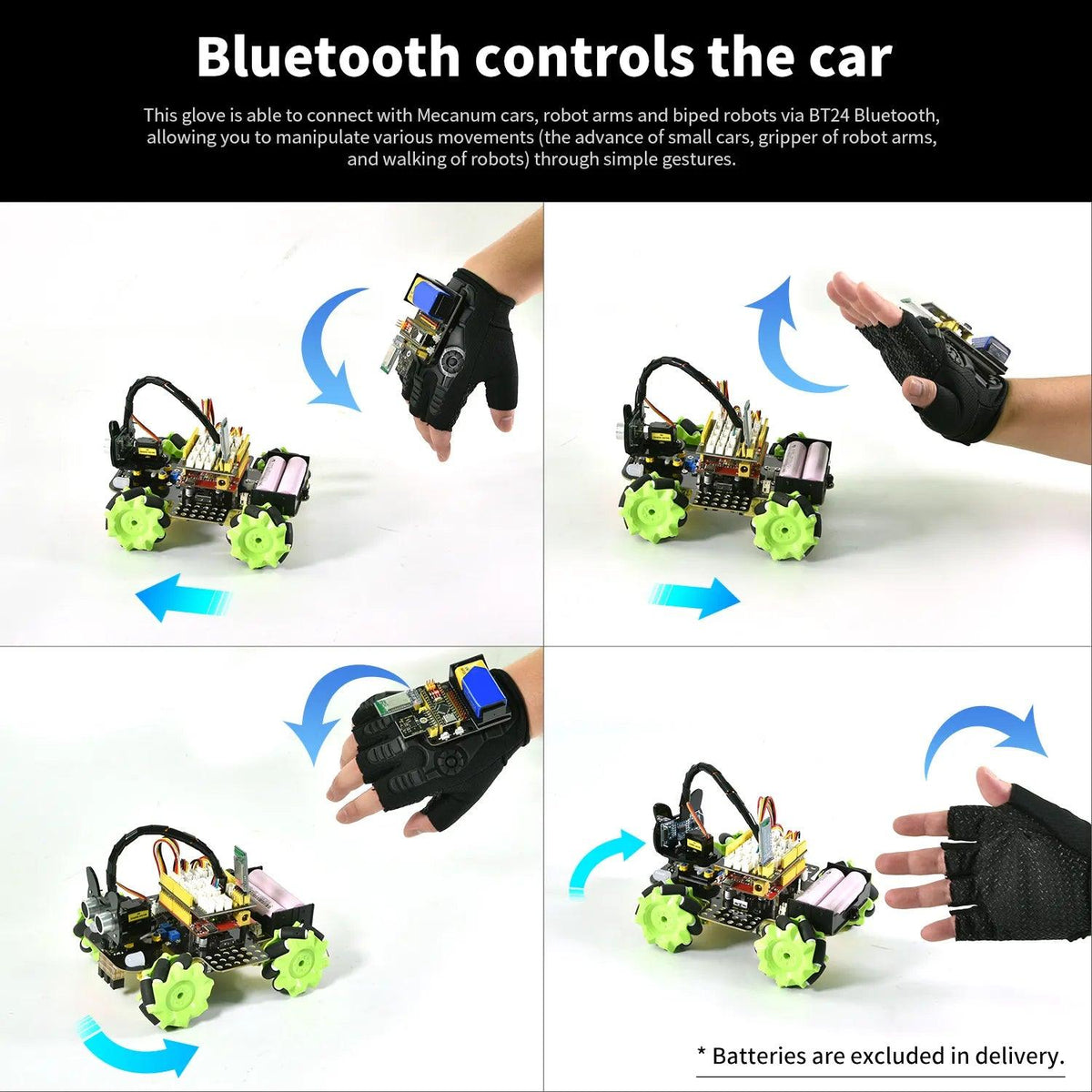 Keyestudio Motion Sensing Glove Gesture Nano Control Smart Car - OpenELAB