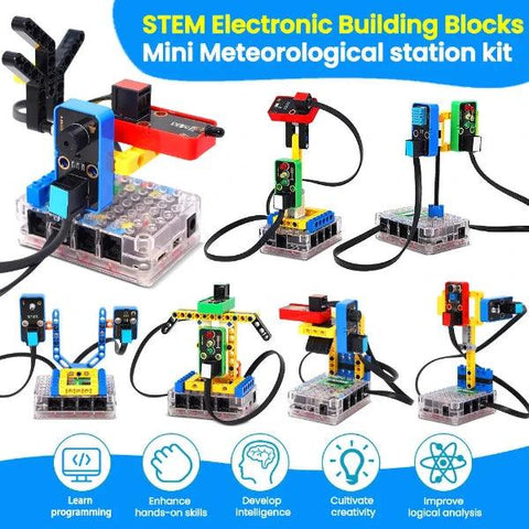 Kit de mini station météorologique de blocs de construction électroniques Kidsbits STEM