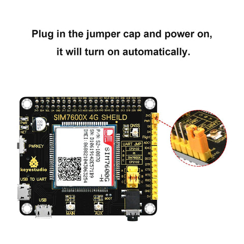 Raspberry Pi GPIO SIM7600X 4G-uitbreidingskaart