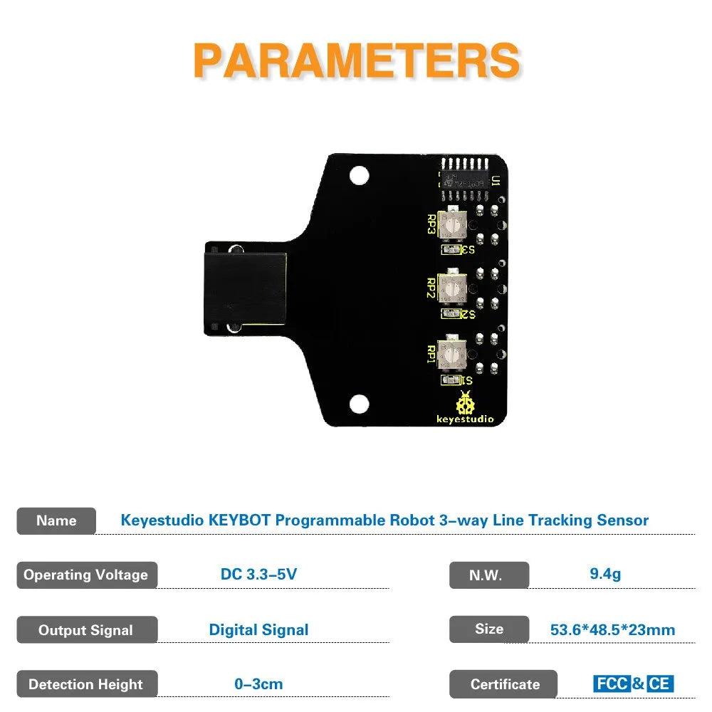 Keyestudio EASY PLUG Robot 3-way Line Tracking Sensor - OpenELAB