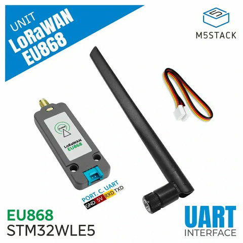 M5Stack LoRaWAN Unit EU868 (STM32WLE5) with Antenna