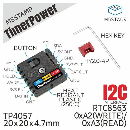 Alimentation du minuteur M5Stamp (BM8563)