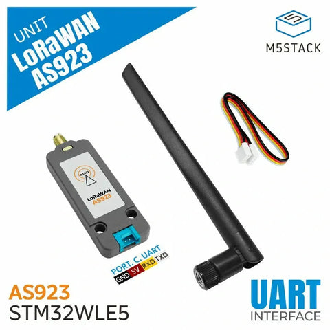 M5Stack LoRaWAN Unit AS923 (STM32WLE5) with Antenna