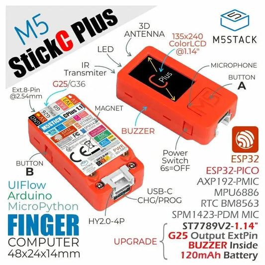 M5StickC PLUS ESP32-PICO Mini kit de desarrollo IoT