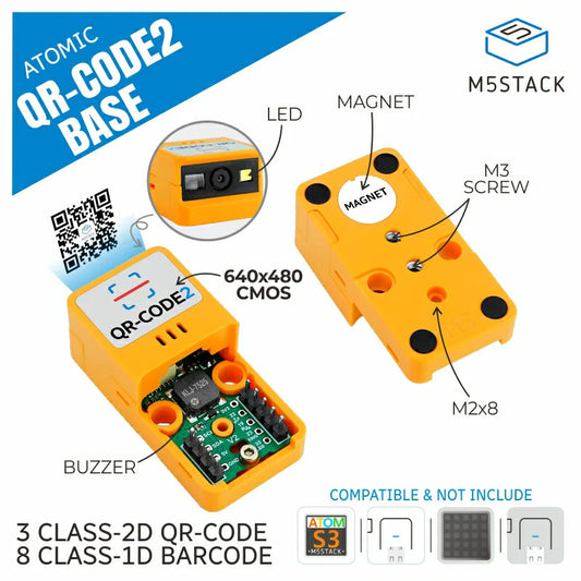 Escáner de código de barras/QR ATOMIC 2 Base