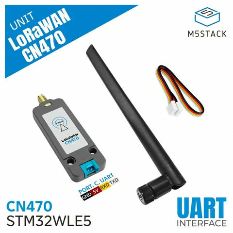 M5Stack LoRaWAN Unit CN470 (STM32WLE5) with Antenna