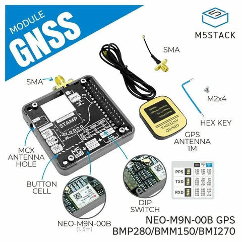 GNSS Module with Barometric Pressure, IMU, Magnetometer Sensors