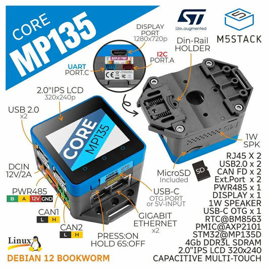 M5Stack CoreMP135 mit STM32MP135D