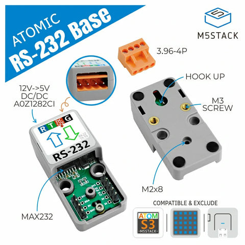 Base ATOMIC RS232 sin Atom lite