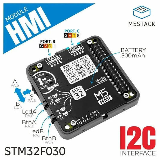 HMI-Modul mit Encoder und 500-mAh-Akku (STM32F030)