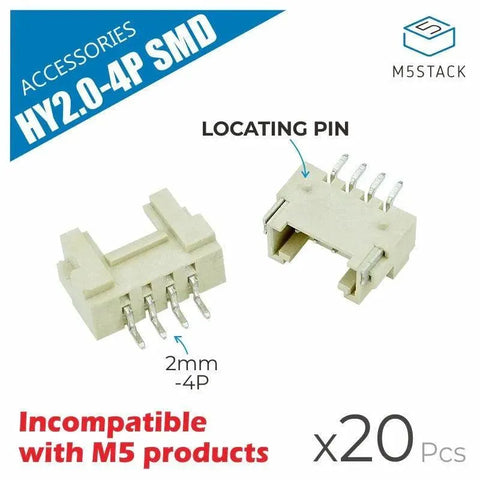 Grove Female Header - HY2.0-4P -SMD with Locating Pins (20pcs)