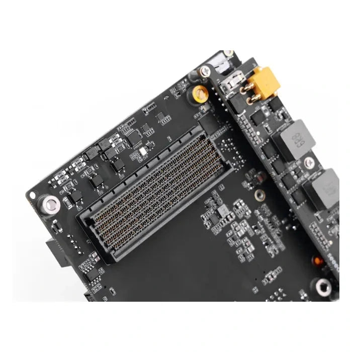 Seeed Studio reComputer Mini J501 Carrier Board for Jetson AGX Orin white background front perspective image