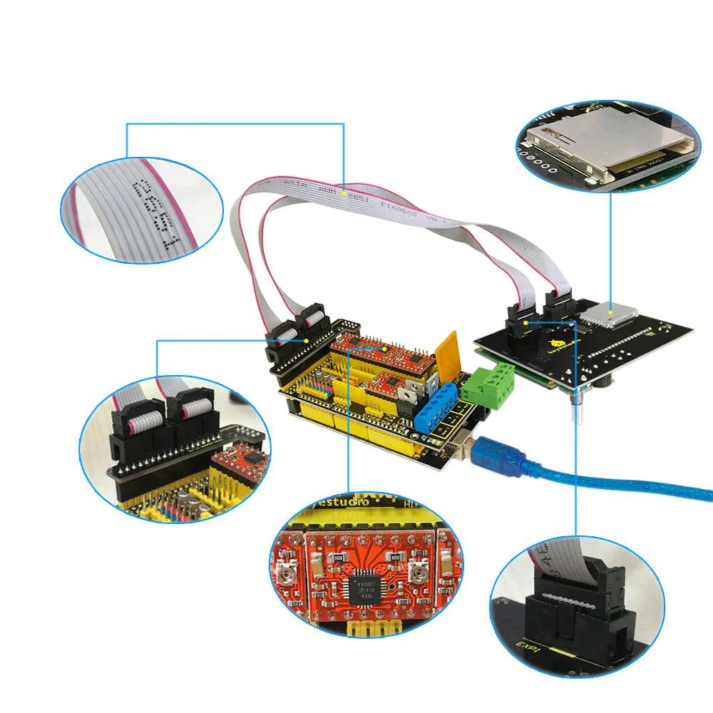 OpenELAB 3D Printer Kit RAMPS1.4 + Mega2560 + 5xA4988 + LCD12864