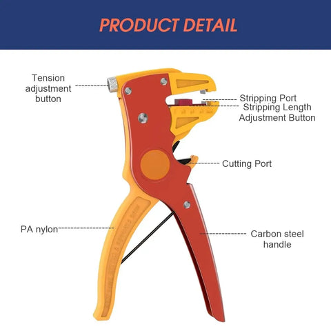 Quick Strip Wire Stripper, 2 in 1 Adjustable Automatic Wire Stripper and Cutter