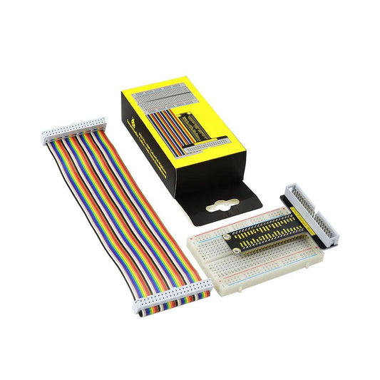 Raspberry Pi T type board+40P Colorful Ribbon Cable+400 Breadboard