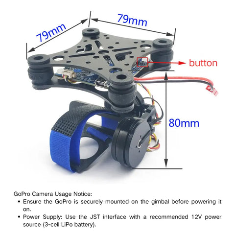 2-Axis Brushless Gimbal Frame With Motors & Storm32 Controller