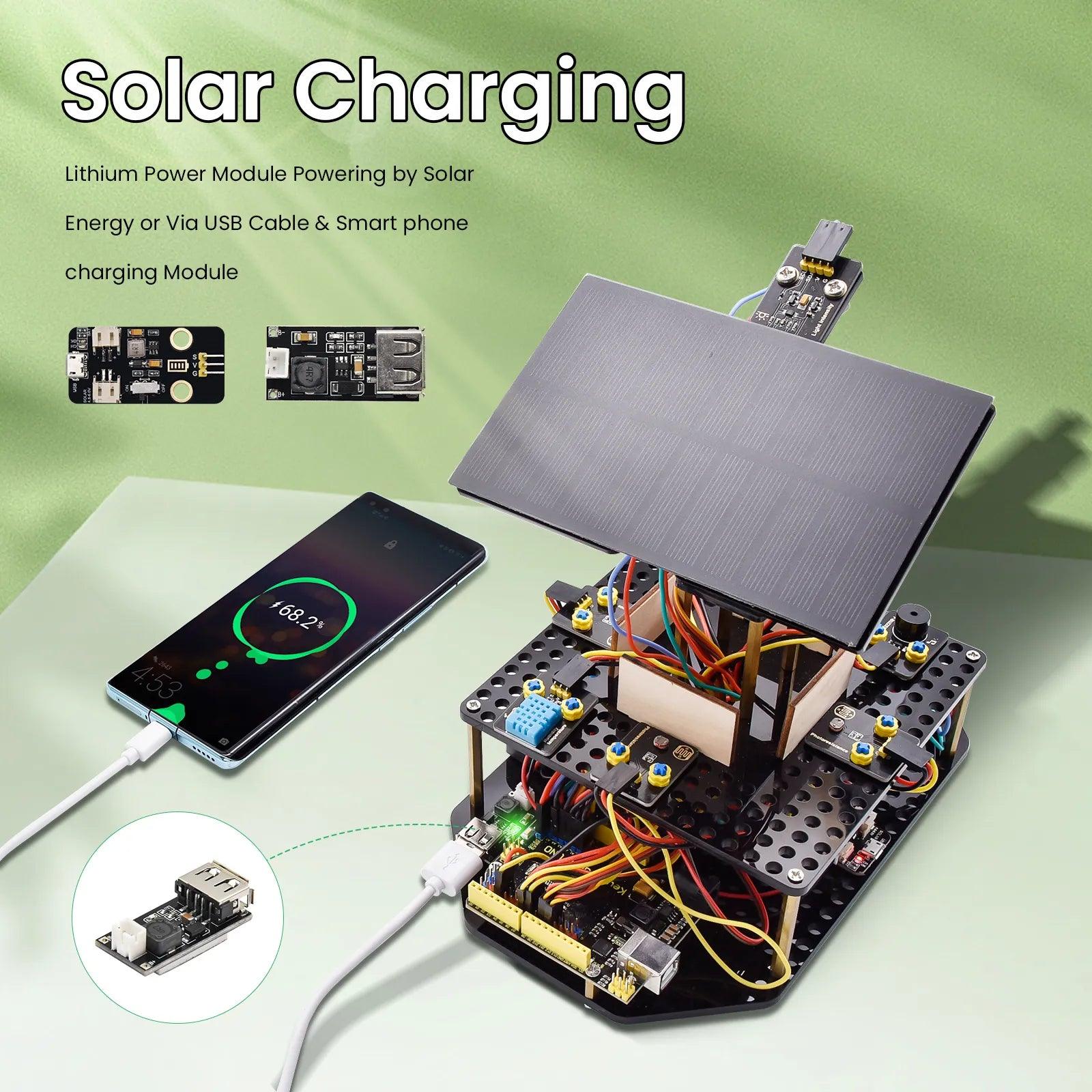 Keyestudio Acrylic Smart Solar Tracker System Tracking Starter Kit - OpenELAB