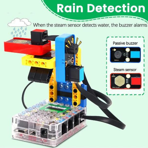 Kit mini stazione meteorologica Kidsbits STEM con blocchi elettronici