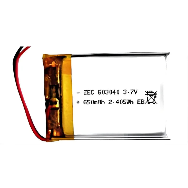 OpenELAB 603040 650mAh polymeerilitiumpatteri 3.7V