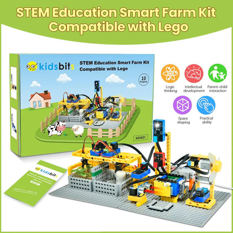 Kit de granja inteligente Kidsbits STEM Education compatible con Lego para Arduino