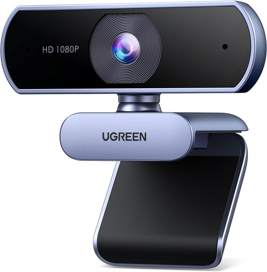 Cámara web UGREEN 1080P con micrófono, cámara web USB Full HD