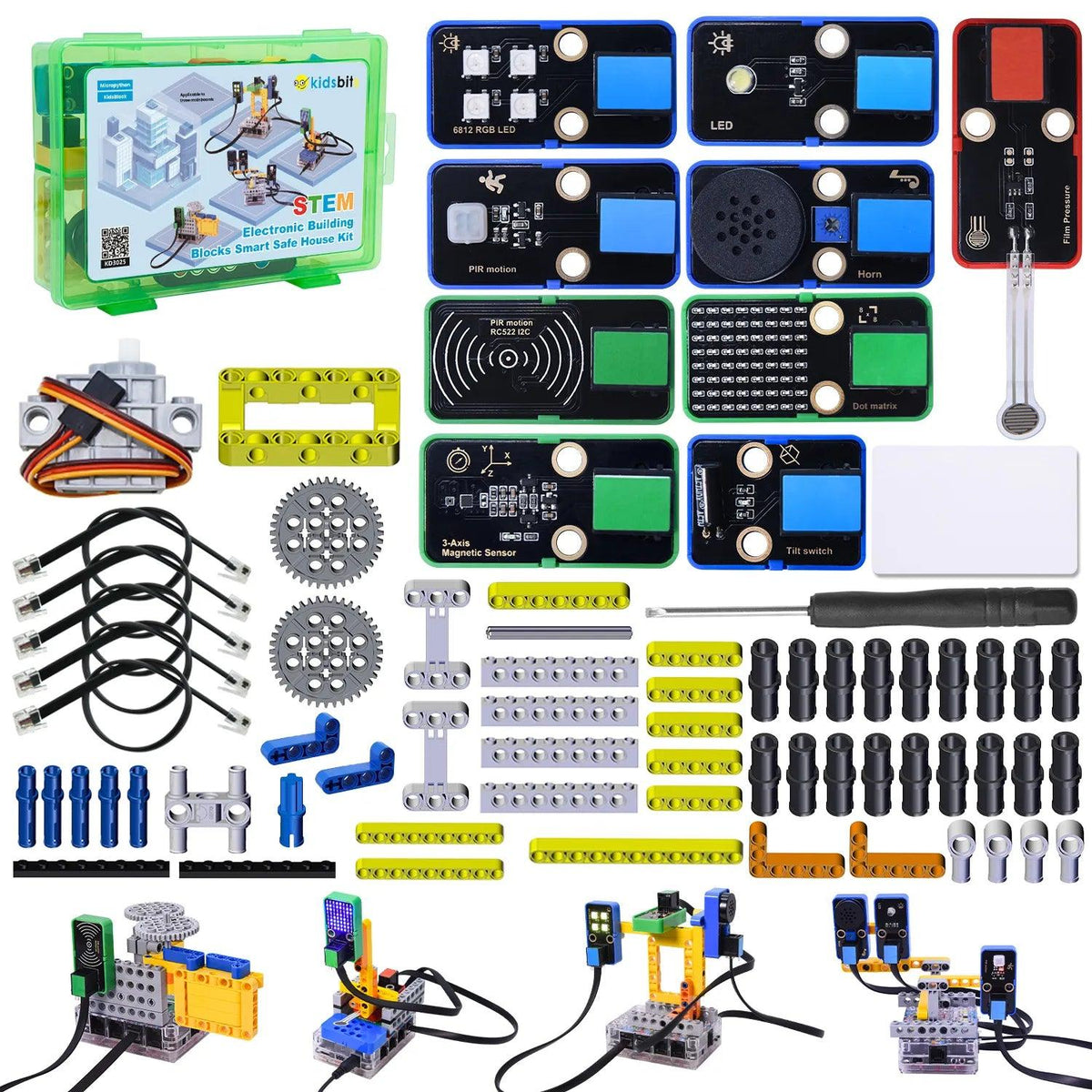 Kidsbits STEM Programación DIY Kit de inicio de sensor de bloque de construcción electrónico